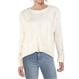Splendid Cotton Blend Open Cable Knit Drop Stitch Sweater (NWT)